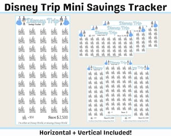 Magical Theme Park Money Savings Challenge | Cash Envelope Insert | A6 Budget Binder | Mini Savings Challenge | Vacation Fund | Printable