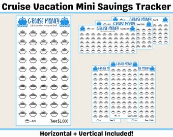 Cruise Money Savings Challenge Insert | Cash Envelope Insert | A6 Budget Binder | Mini Savings Challenge | Cruise Vacation Fund | Printable