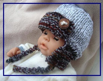 Hat Knitting PATTERN, Unisex AVIATOR or Beanie  Hat (Baby, Kids, Toddler, Child, Men, Women, Adult sizes) #633