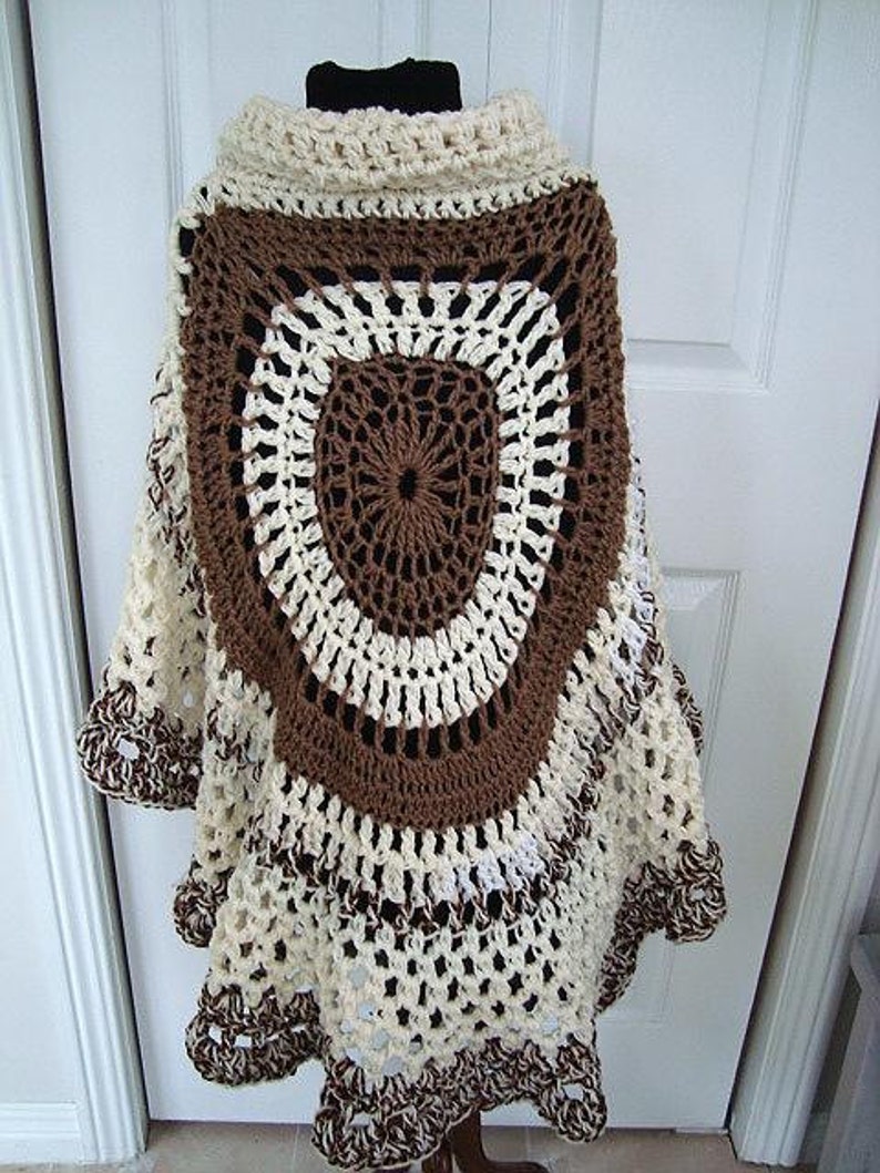 CIRCULAR SHAWL Crochet Pattern Poncho One Size Chunky Style Etsy
