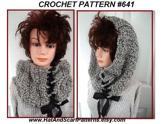 Corset Laced Cowl Or Scarf Instant Download Crochet Pattern Etsy