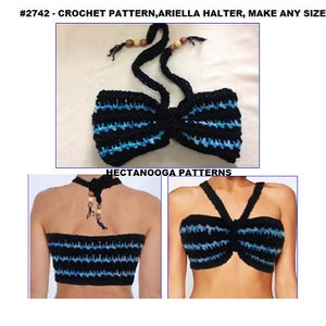 CROCHET HALTER PATTERN, crochet patterns for summer, make any size, Easy Pattern, #2742, child, teen, women's clothing