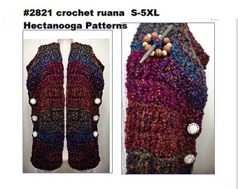 CROCHET RUANA PATTERN, Beginner level super easy crochet poncho pattern, #2821, Small - 5XL, Stellar ruana