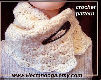 Crochet pattern, scarf, hat and scarfs, women, accessories, crochet, num. 494, shell stitch scarf, INSTANT DOWNLOAD