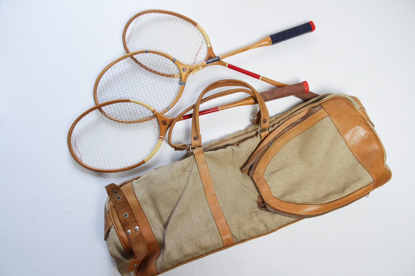 Vintage tennis Tennis Racket Cover Bag Canvas leather Etsy