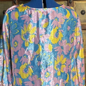 Vintage Vogue Silk Sari Cape  Spring Carnival Cover-Up  Pastel Easter Garden Open Shoulder Wrap