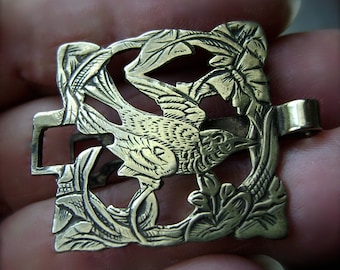 1 vintage metal bird and butterfly component for jewelry or assemblage art, Anvils Attic,