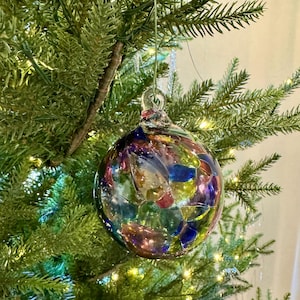 Peacock | Handblown Glass Ornament | Made in the Ozark Mountains | Sun Catcher | Christmas Ornament | Gift |  Suncatcher | Handmade Glass