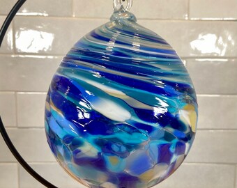 Hand Blown Glass Christmas Ornament Color Name: Malibu - Etsy