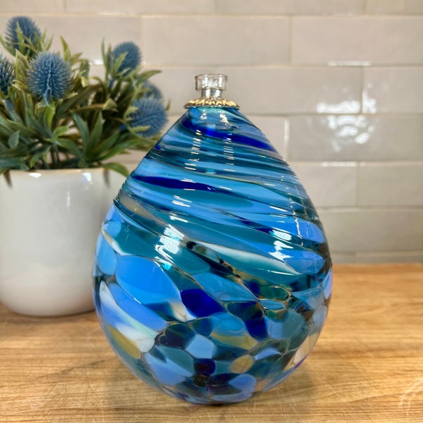 Blown Glass Oil Lamp Etsy
