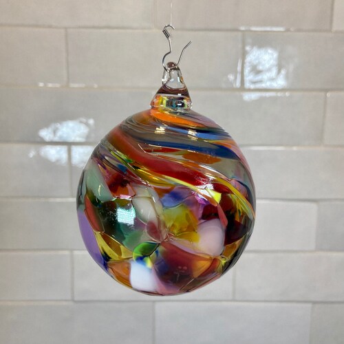 Hand Blown Glass Ornament Christmas Ornament Feather Etsy