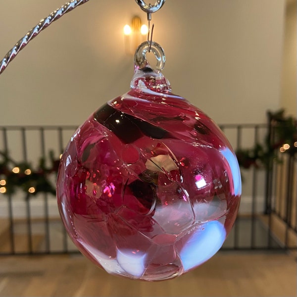 Hand Blown Glass Christmas Ornament - Color Name: Christmas Cranberry
