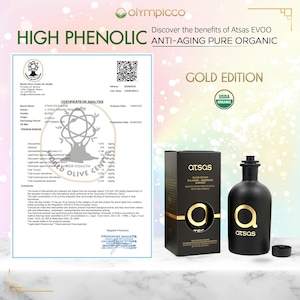 Atsas Bio-Olivenöl Extra Vergine mit extrem hohem Phenolgehalt – Gold-Mischung Bild 2