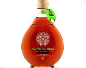 Due Vittorie Apple Balsamic Vinegar | Sweet Apple Notes | Italian Fermentation | 500 ml Gourmet Marinade & Dressing Staple