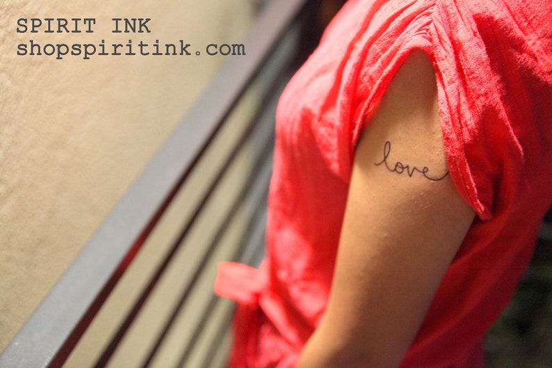 Collection of Words Spirit Ink Temporary Tattoos Etsy