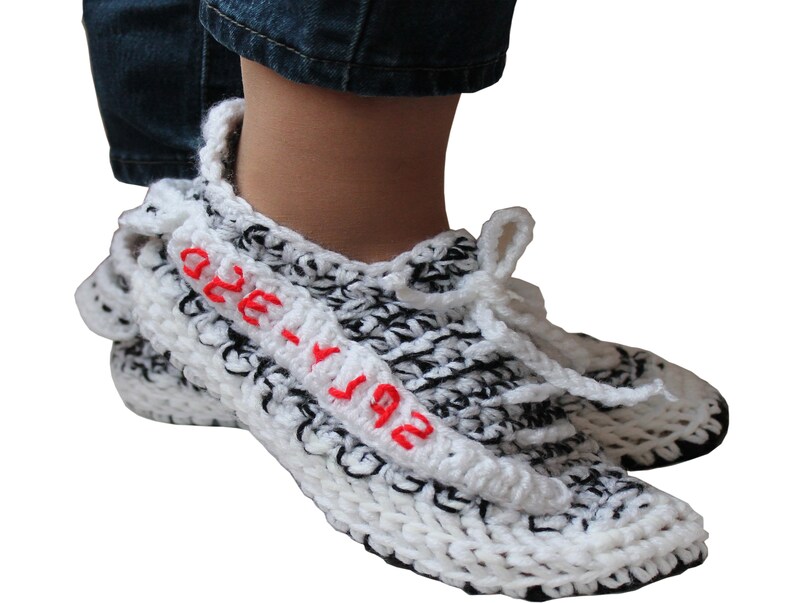 zebra yeezy slippers