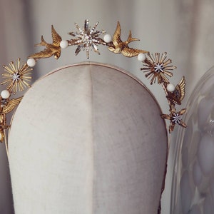 Celestial Halo Headband - Celestial Halo - Boho Bridal Halo - Gold Bridal Star Halo - Star Halo Headband - Gold Star Headband