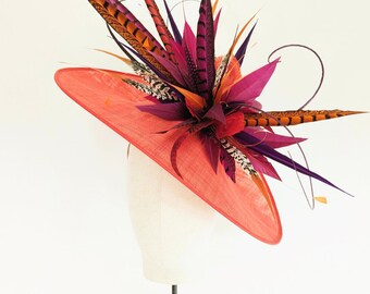 Statement Race Day Saucer - Ascot Hats - Hand Made in UK - Bespoke Hats - Modern Millinery - Race Day Hats - Couture Millinery UK