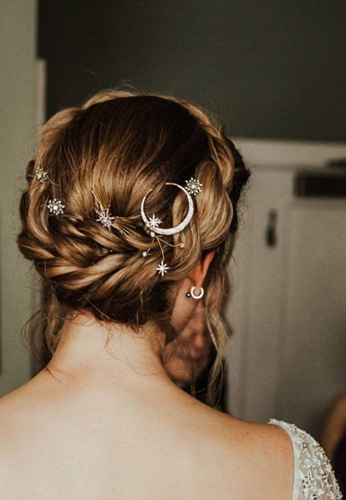 Celestial Hair Pin Set Stars and Moon Hair Pins Boho Hair Etsy UK