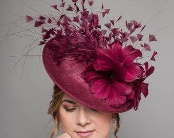 Wedding Saucer - Custom Made Hats - UK Made Hats - Made To Order Hats - Race Day Hats - Ascot Hats - Designer Hats - Colour Matched Hats