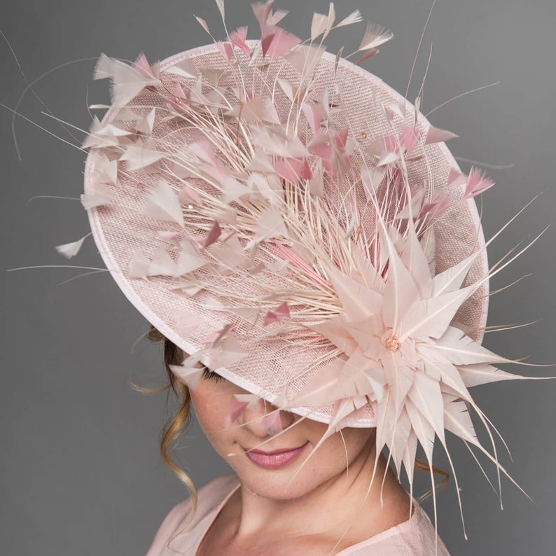 Blush Wedding Saucer Bespoke Wedding Hats Race Day Hats Etsy