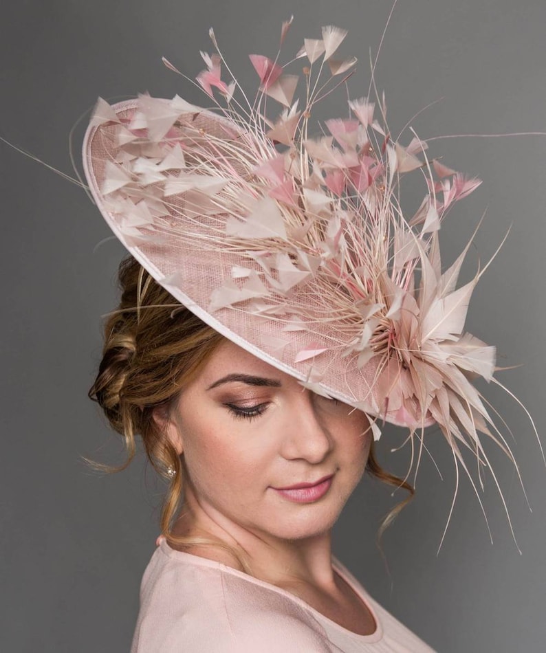 Blush Wedding Saucer Bespoke Wedding Hats Race Day Hats Etsy