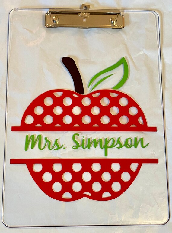 Personalized Teacher Clipboard Custom Teacher Clipboard Etsy