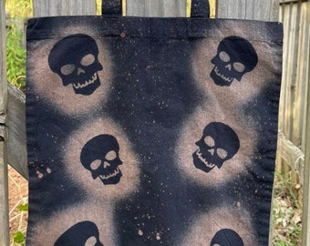 Skull tote / halloween tote bag / goth girl tote / grunge tote bag / goth tote bag / goth aesthetic