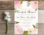 Printable Bridal Shower Invitation - the Collette Collection