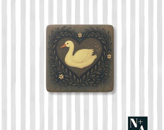 Imán de pato de porcelana: decoración vintage para nevera, detalle de boda