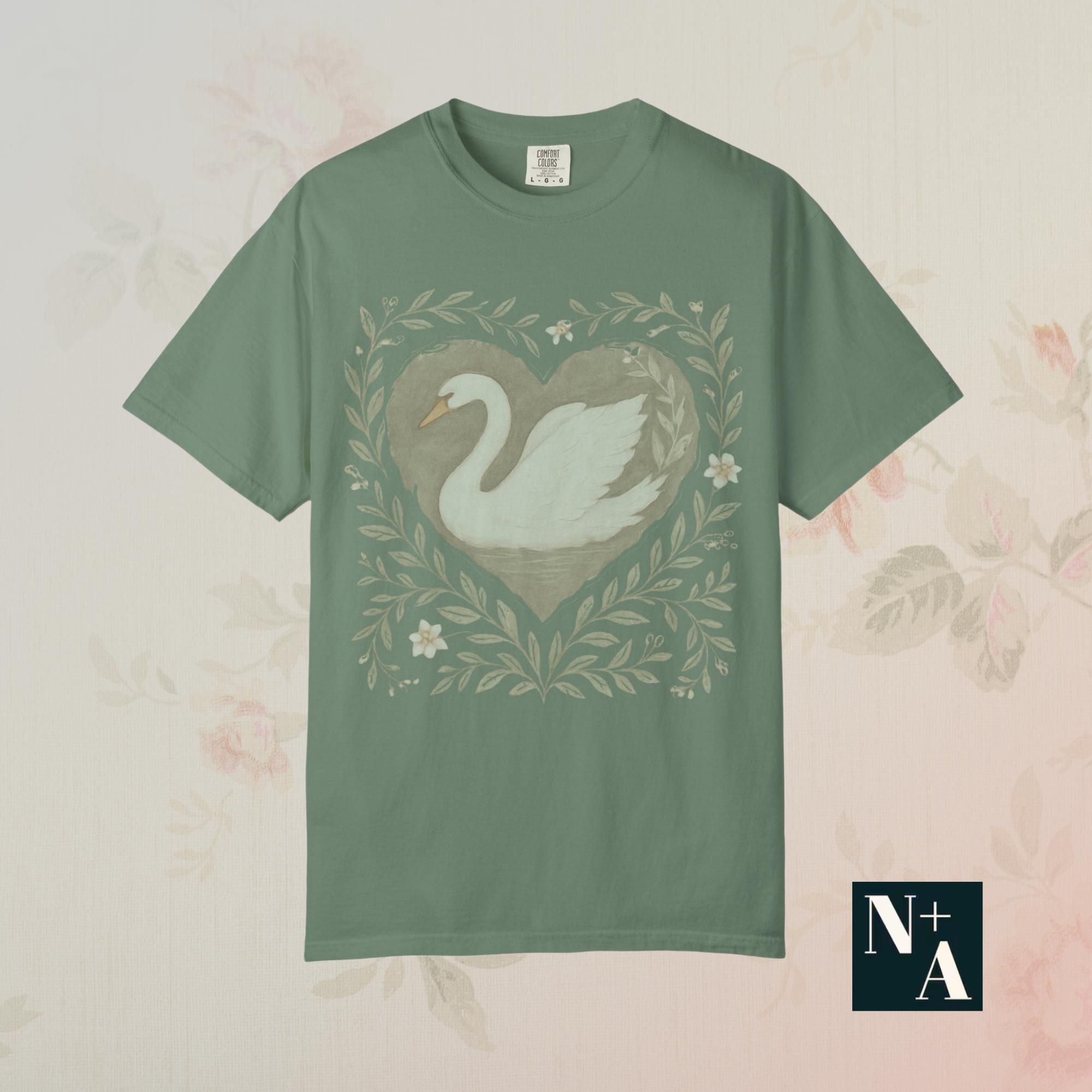 Swan Shirt Vintage Swan Tee Comfort Colors Shirt Silly Goose Shirt Cottagecore Gift for Her Aesthetic Animal Shirt Gift for Him Tee