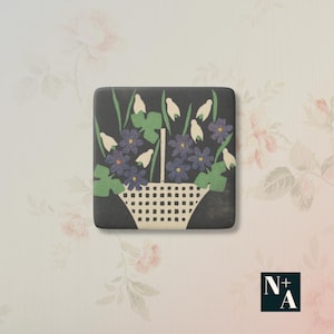 Porcelain fridge magnet vintage kitchen magnet antique floral decor cottagecore kitchen gift victorian magnet fridge art housewarming gift