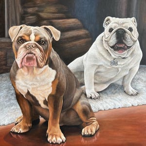 Hand Painted Portrait of Your Pet, Custom Personalized Order from Your Photo, Realistic Style Acrylic Painting
