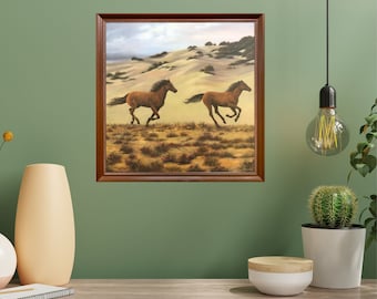 Running Wild Horses Art Print: Western Decor Giclée
