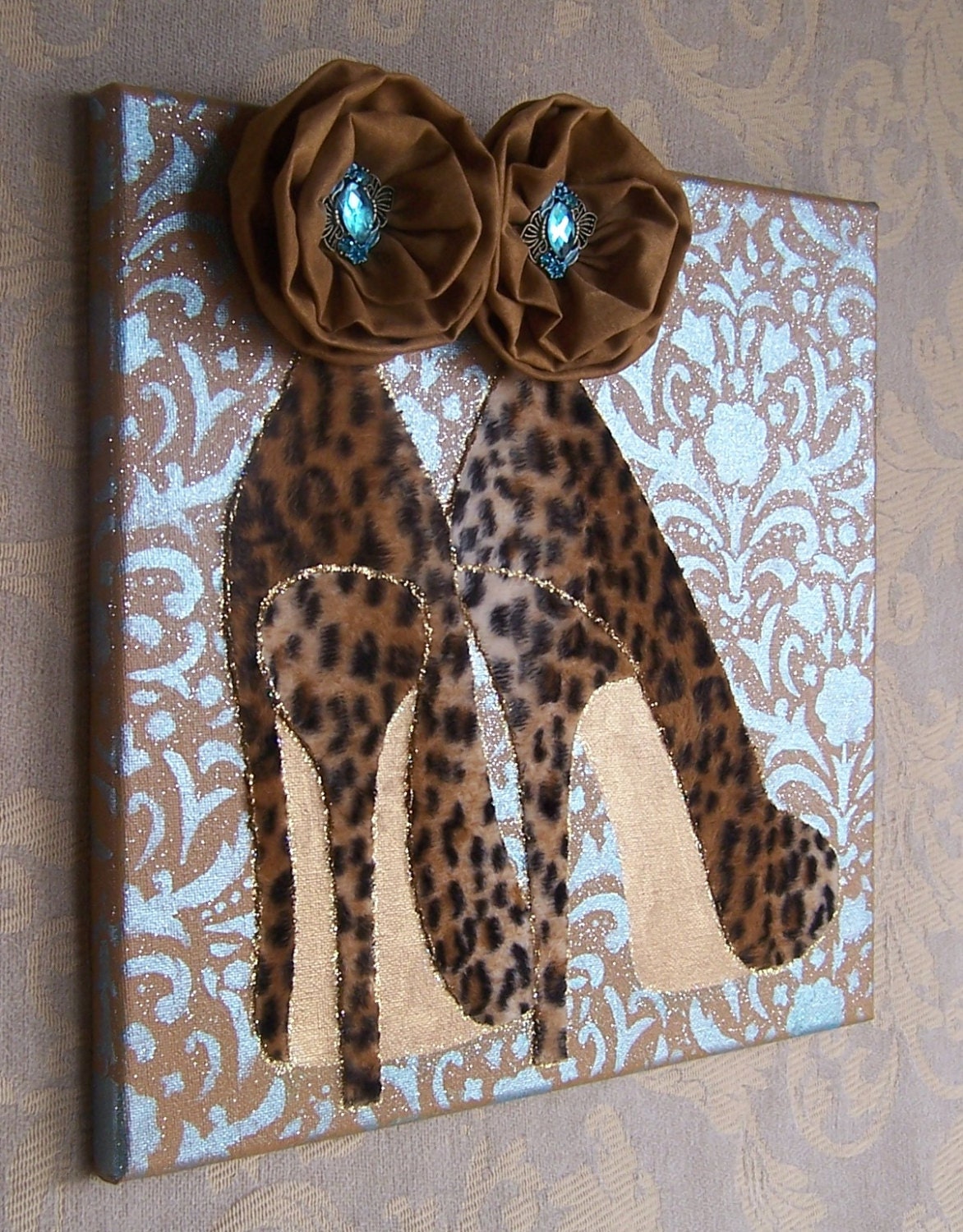 Collage wall art high heel shoes mixed media wall decor Etsy
