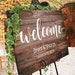 Rustic Wedding Welcome Sign Wood Rustic Wood Wedding Sign Welcome Wedding Signs Wooden Wedding Signs Painted on Canvas - Easel Not Included 