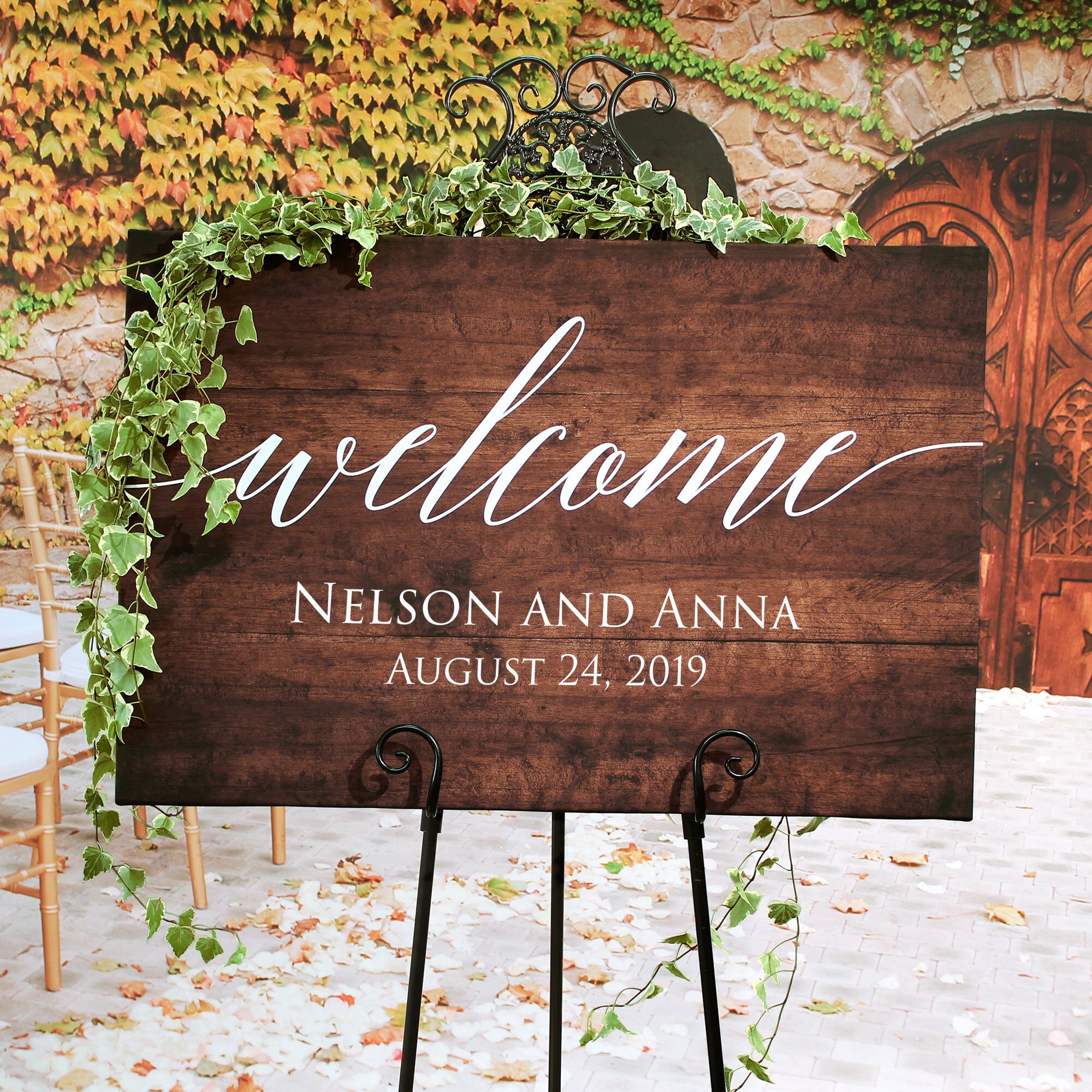 Rustic Wedding Welcome Sign Wood Rustic Wood Wedding Sign | Etsy