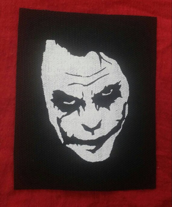 Collectibles Batman Batman Begins Joker Card The Dark Knight Embroidered Patch Black Heath Ledger