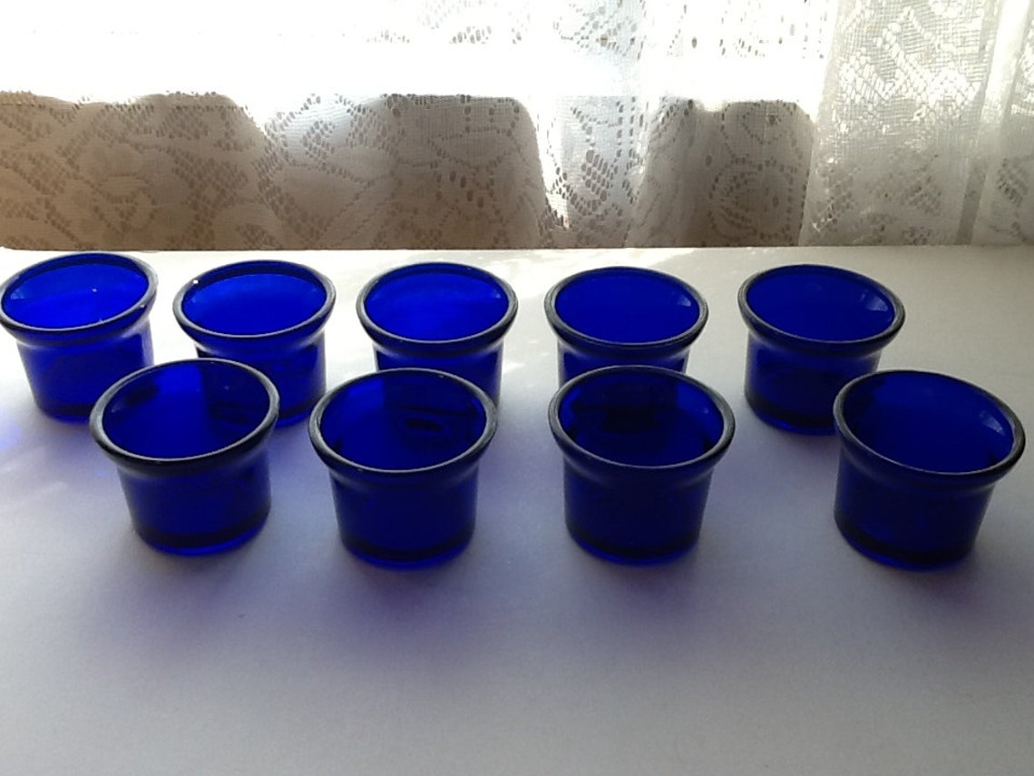Cobalt Blue Votive holders/free fresh new Votive Candles Etsy