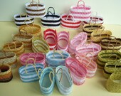 Straw beach bags - empty for you to fill - light enough to add to your order