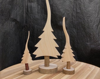 Blank Christmas tree natural wood 3 sizes individually or set (selection), Christmas tree for painting, handmade, unique, DIY, tree of joy