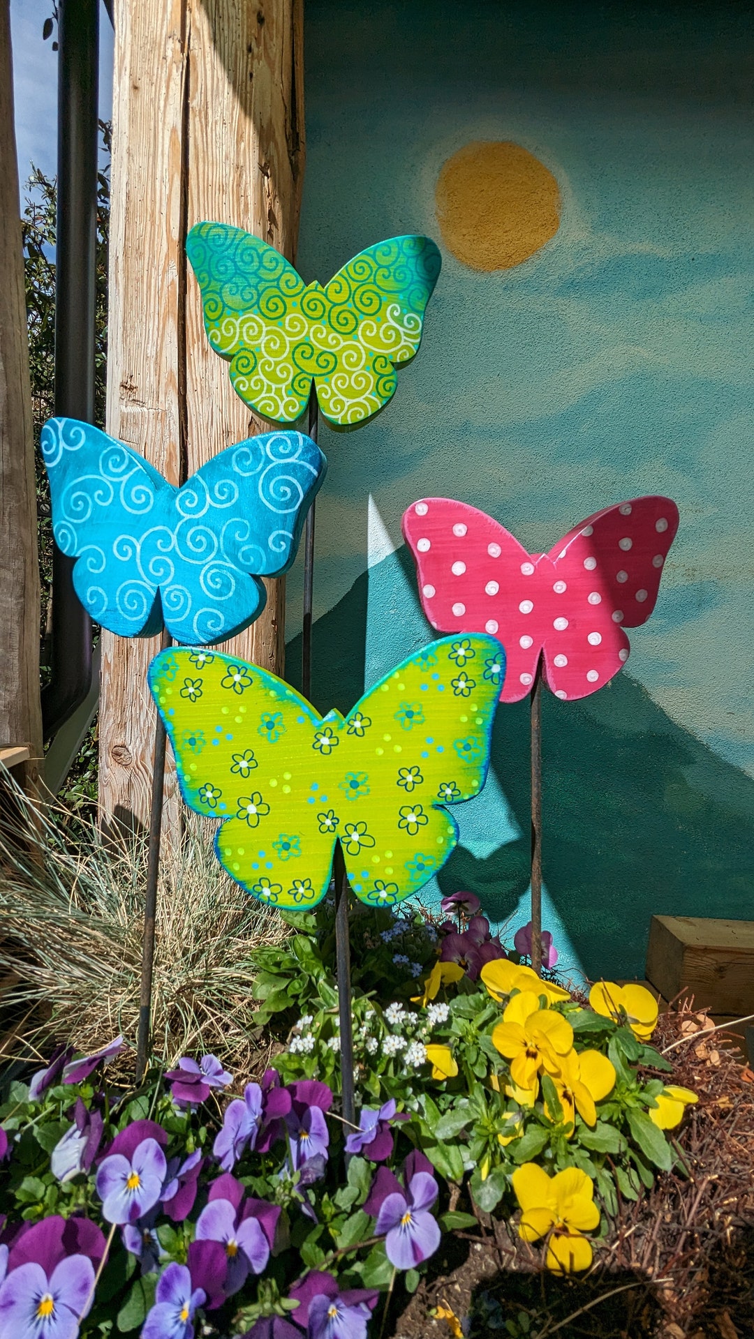 SALE großer Schmetterling, bunte Auswahl Einzelstücke, handbemalt aus
