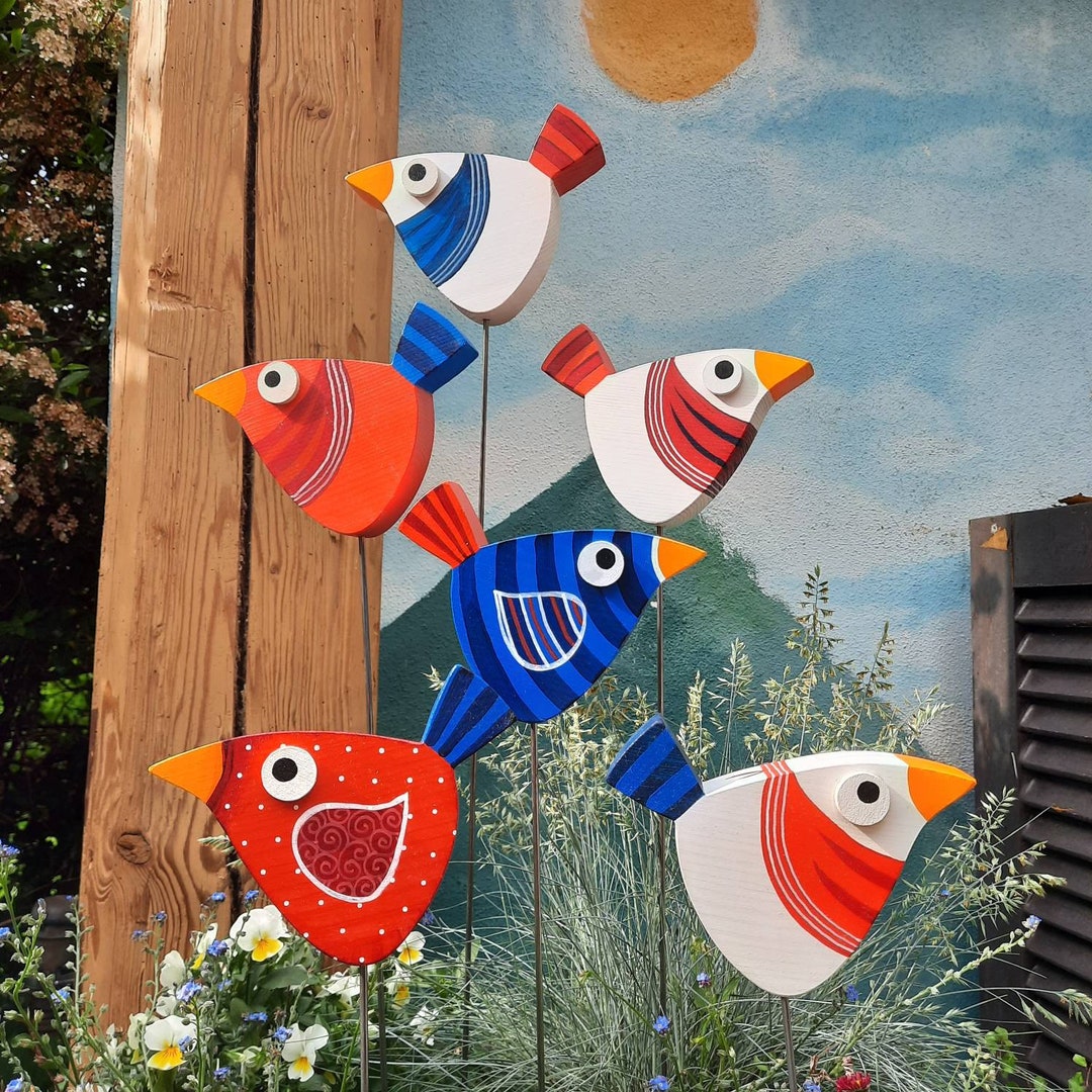 Vogel aus Holz, kleine Matrosen Ahoi ! maritimes für den Garten