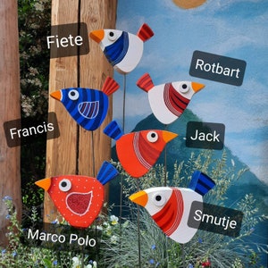 Vogel aus Holz, kleine Matrosen Ahoi ! maritimes für den Garten