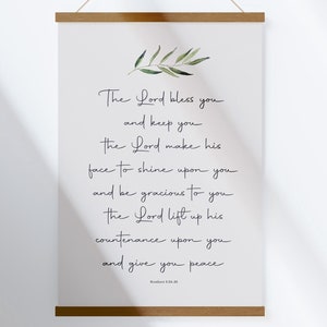 Numbers 6 | Blessing Scripture Art Print Family Wedding Blessing Wall Art Print Gift for Her Family Gift New Home Gift