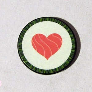 Heart Sushi Acrylic Charm