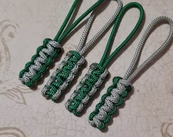 Paracord Mini Lanyard - Green & Silver