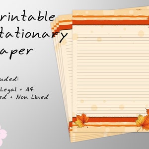 Papel de papelería imprimible - Otoño 0002