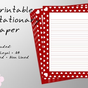 Papelería Imprimible - Corazones 0002