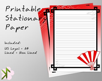 Printable Stationery Paper - Asian 0003